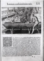 Virginia Indians Making Dugout Boats, from 